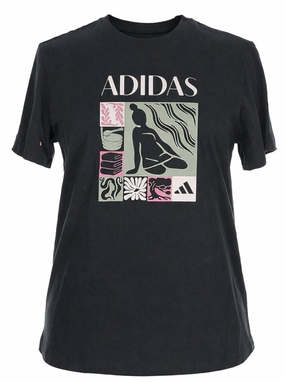 Adidas NWT Black Artistic Graphic Short Sleeve Tee Streetwear XL